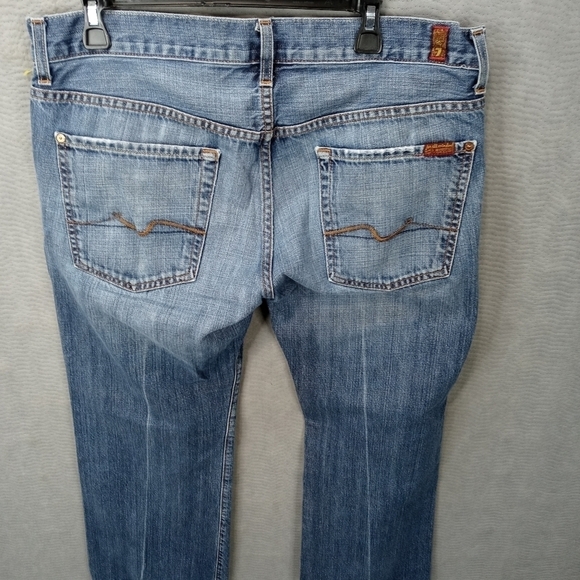 7 for all mankind men's bootcut blue jeans sz 36x29. Rise 10". 293 8pm - Picture 5 of 9